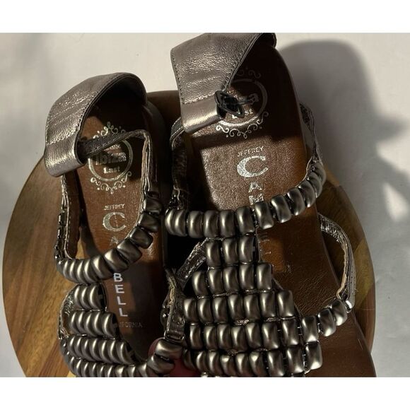 Jeffrey Campbell Nena 2 Sandals Pewter Size 9 - Picture 3 of 4